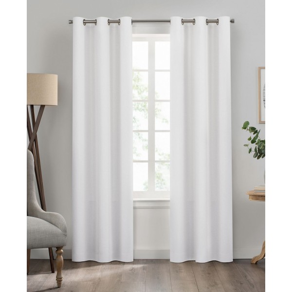 Solid Textured Blackout Curtain Panel, 54