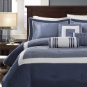 Transitional Colorblock 7-Piece Comforter Set