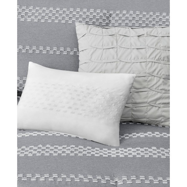 Clipped Jacquard 5-Pc. Comforter Set, Full/Queen