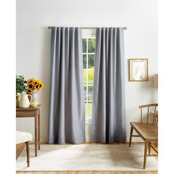 Plaid Backtab Blackout Curtain Panel Set, 95