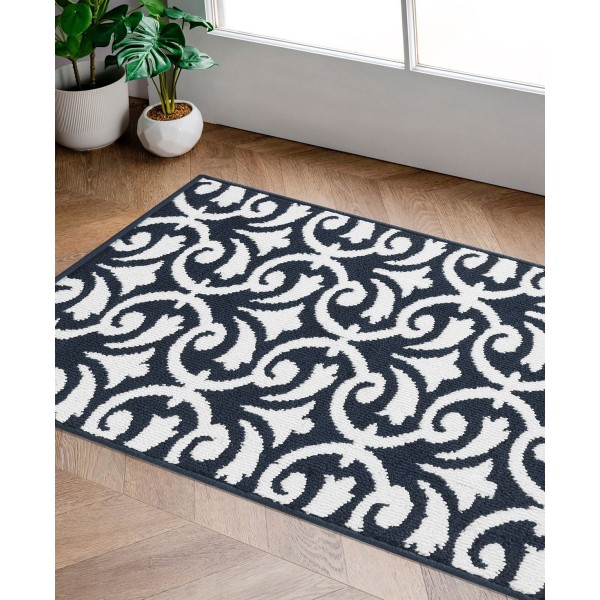 Floral Scroll Tufted Runner Rug, 26