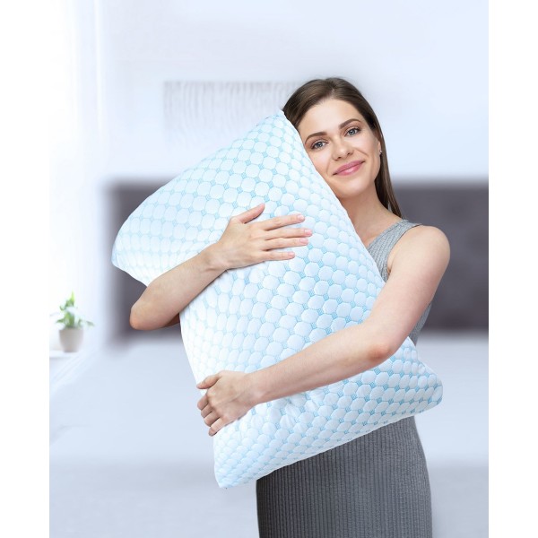 Memory Foam Infused Reversible Cooling 2-Pack Pillow