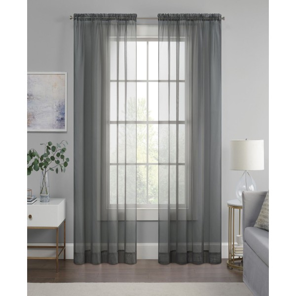 Sheer Rod Pocket Curtain Panel, 59