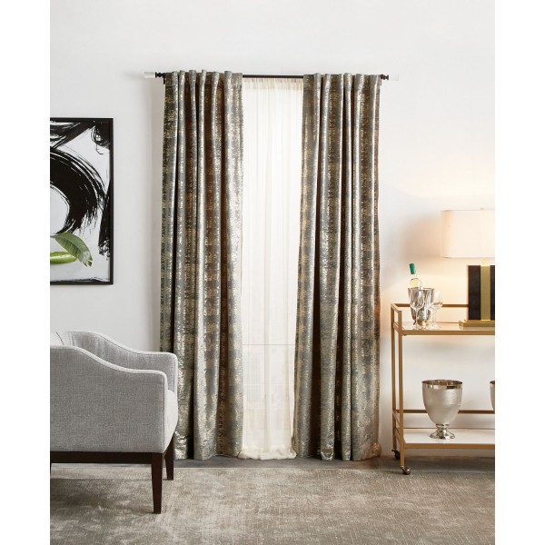 Metallic Velvet Curtain Panel Set, 50