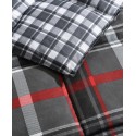 Plaid Microsuede Down Alt Reversible Comforter Set, Twin