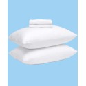 Cotton Blend Breathable Pillow Protector with Zipper – (2 Pack)